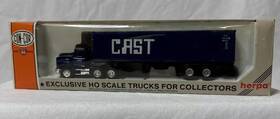 0004-001052 Con-cor Mack Semi With 40 Sea Container Cast Ho Scale