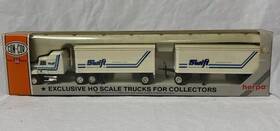 0004-001053 Con-cor Semi Tractor With Double Trailers Swift Transportation Ho Scale