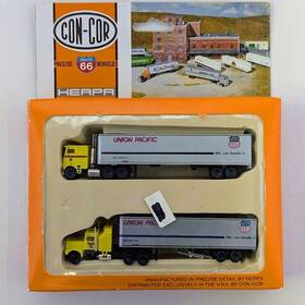 0004-003006 Con-cor N Scale Tractor Trailer Union Pacific 2 Pack