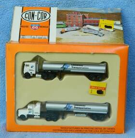 0004-003012 Con-cor N Scale Leaseway Transportation Tractor And Tank / Tanker Trailer Set