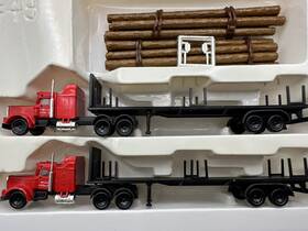 0004-003029 Con-cor N Scale 1 160 Miller Logging Tractor And Trailer Pack Of 2