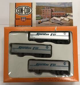 0004-005101 Con-cor N 1 160 Santa Fe 40ft Piggyback Box Trailers Pack Of 3 Ln