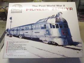 001-008734 Con-cor 001-008734/ 00018733 N Scale Post War Pioneer Zephyr 3 Car Set Plus 2 Add On Cars With Dcc Sound