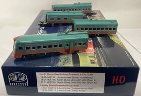 01-008718 Con-cor Ho Scale North Shore Line Electronliner Train #1 #801-802