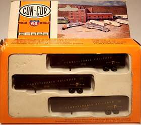 004-005115 Con-cor 2392218458 Con-cor/herpa Penn Piggy Back Trailers 1950s Era 3-pack N Scale #004-005115