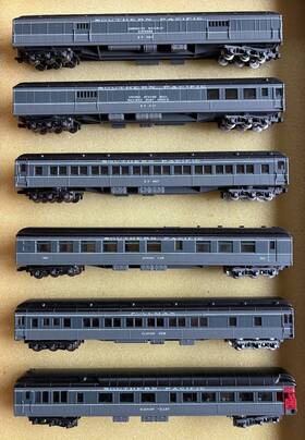 580023 Con-cor N Scale Passenger Car Heavyweight 6 Set Southern Pacific Rare