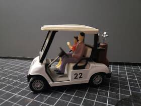 Wt1020040 Craft Products 1/24 Scale G Diorama Accessory Item Golf Cart Miniature W Bags