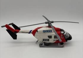 Rs1020026 Dky Inc Coast Guard Police Rescue Helicopter 10 Inch Multi Scale Diorama Accessory Toy