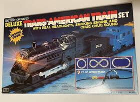 Dsi 043667006152 Vintage 1987 Deluxe Trans-american Train Set Battery Operated 9 Ft Track
