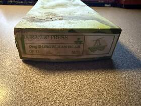 Dp-13 Durango Press On3 Scale D&rgw Handcar White Metal And Wood Kit