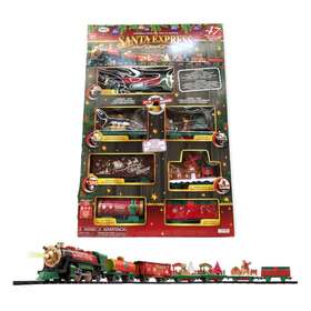 62196 Eztec Santa Express Deluxe Christmas Train Set 47 Pieces With Lights And Sounds New