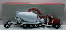 10-3812 First Gear 783724138128 1 34 Scale Peterbuilt Model 367 Bridgemaster Mixer Red/white