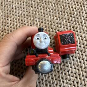 H31a Fisher-price Thomas And Friends James Train Engine Tender Red Metal