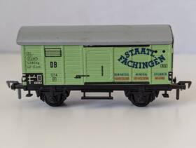A-1214 Fleischmann 2-axed Ho 1 87 German Db Staatl Fachingen Goods Van Wagon Tin Vtg