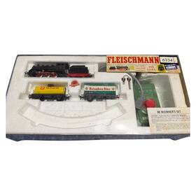 6334 Fleischmann Beginners 1976 Ho Train Set With Transformer Missing Track - As Is