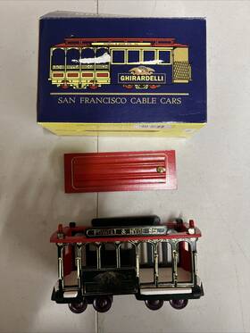 Ghirardelli 747599808760 Chocolate Wooden Toy Cable Car 2012 Powell And Hyde San Francisco