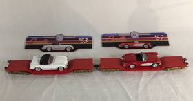14-27939-003 Hawthorne Village Set Of Corvettes 1953 And 1957 Ho Scale Flat Beds - Read