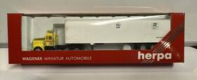 5157 Herpa Ho Scale Ryder Truck Tractor With Burlington Northern Trailer #5157