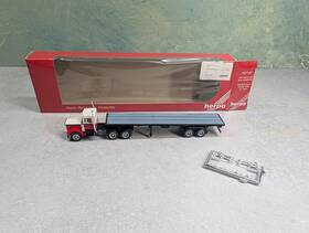 6033 Herpa Ho Scale Tractor Trailer Truck With Flat Bed Read