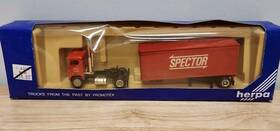 6080 Herpa #6080 White Inch Shorty Cab With 27ft Spector Box Trailer Ho 1 87