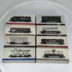 High Speed Metal Products 729946536526 Southern Pacific Locomotive And Train Cars Set Of 8 Nib