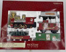 15364 Holiday Living Large Santa Express Christmas Train Set - Battery Operated In Box