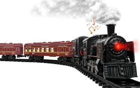 Hot Bee 691039493255 Model Train Set For Boys - Metal Alloy Electric Trains With Steam Carriages