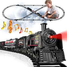 Hot Bee 738293806749 Boys Train Set Metal Alloy Electric With Steam Locomotive