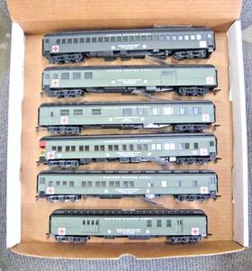 89000u Ihc Ho Hw Ww Ii Us Army Hospital Train Set Of 6 Cars Military - Discounted
