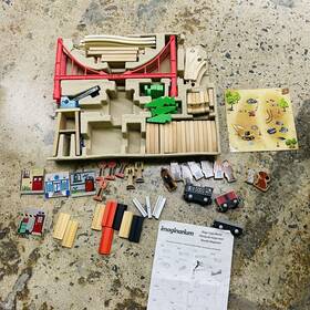 Imaginarium 706943174906 Express Mega Train World Wooden Set - Thomas Compatible