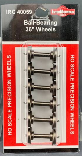 Ho6331 Intermountain 844201081136 Ho Railway Co 40059 Ball Bearing 36 Inch Wheels 6 Sets