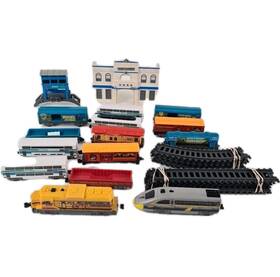 034892 Jakks Pacific Lot Power Trains Grey Bullet Motorized Locomotives Tested T69