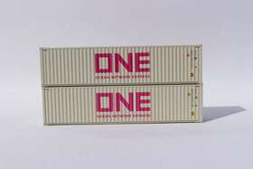 405166 Jtc Model Trains N One 40ft Gray High Cube C.s. Container Pack Of 2