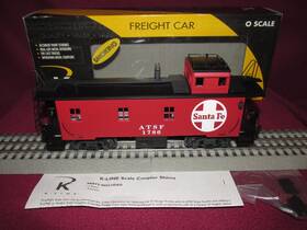 K616-1051 K-line 040369950431 Santa Fe Off Center Cupola Wood Sided Smoking Caboose O