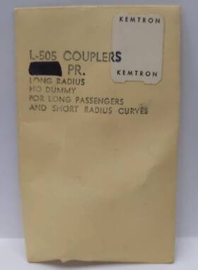 L-505 Kemtron Ho Couplers Long Radius For Passengers And Short Curves