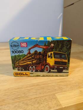 B-10080 Kibri #b-10080 Mercedes 10 Wheel Cab With Log Trailor And Crane Built-up H.o. 1/87
