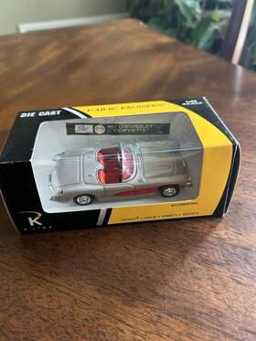 K-94209 Kline K-line 1957 Chevrolet Silver Corvette Near Mint