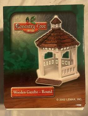 24817 Kmart Lemax Village Collection Gazebo Round Wooden