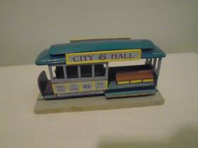 01638 Lefton Ho Trolleysft Roadside Usa Collection Inch City Hall No. 6 Omnibus
