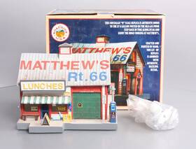 10759 Lefton Roadside Usa Inch O Matthews Rt 66 Light Up Gas Station Ex/box