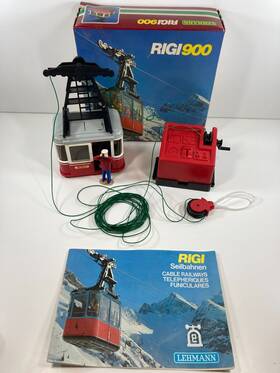 Lehmann Gross Bahn 011525009009 Rigi 900 Cable Car Railway Hand Powered Gondola Vintage Toy West Germany