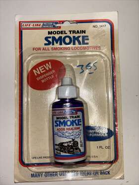 Life-like 077071014175 1 Oz. Vintage Package Model Train Smoke Fluid Trains Dispenser Bottle