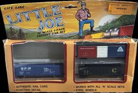 Life-like 077071077958 Ftnft Scale Little Joe 3 Pack Freight Car Set In Original Box Tru E