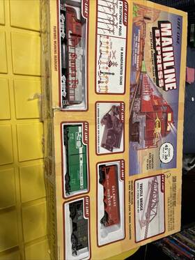 Life- Like 077071087506 New Life-like Mainline Express Train Set Ho Scale Santa Fe Old Stock Sealed