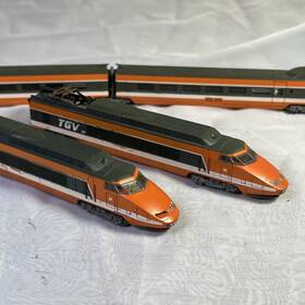 123901g Lima N Scale Tgv Electric Bullet Train 4 Car Set Used/untested