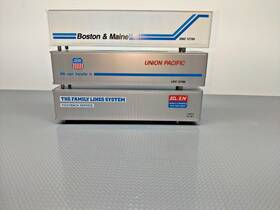 6-12784 Lionel 023922127846 3 Intermodal Containers Boston And Maine Union Pacific Scl/l&n 1991