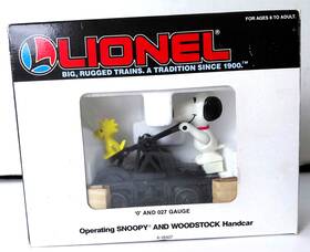 Vtg.1990 Lionel 023922184078 Train 6-18407 Snoopy And Woodstock Operating Handcar 027 With Box
