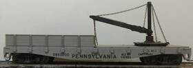0860200 Lionel Vintage Pennsylvania 40ft Steel Derrick Flatcar Rtr St Kds Car #