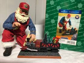 Lionel 086131542114 Kurt S Adler Fabriche Santa With Train Christmas Decor