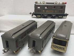 251e Lionel 251e/605/605/606 1930s Prewar O-gauge Gray Locomotive With 605/605/606 Passenger Cars
